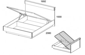 Кровать 160 с подъемником, TORINO